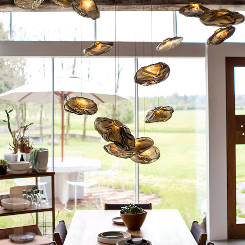 Organic Glass Cloud Pendant Light