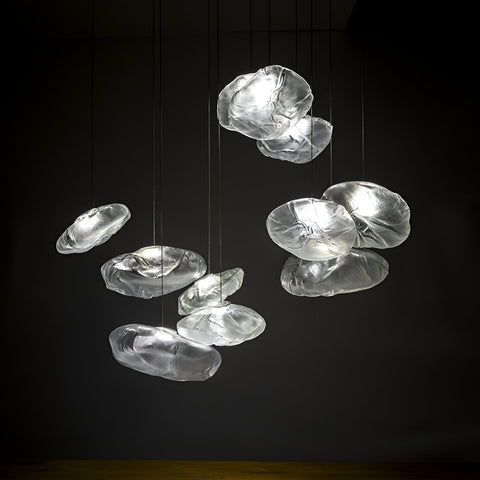 Organic Glass Cloud Pendant Light