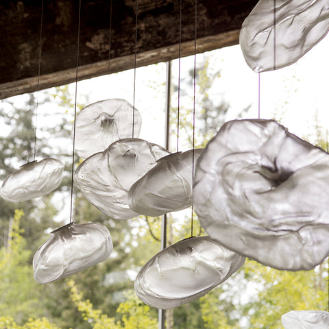 Organic Glass Cloud Pendant Light