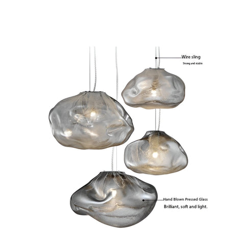 Organic Glass Cloud Pendant Light