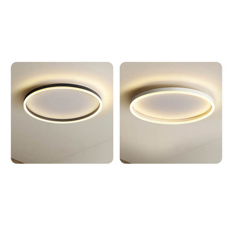 Circular LED Flush Mount Ceiling Light with Ring Design