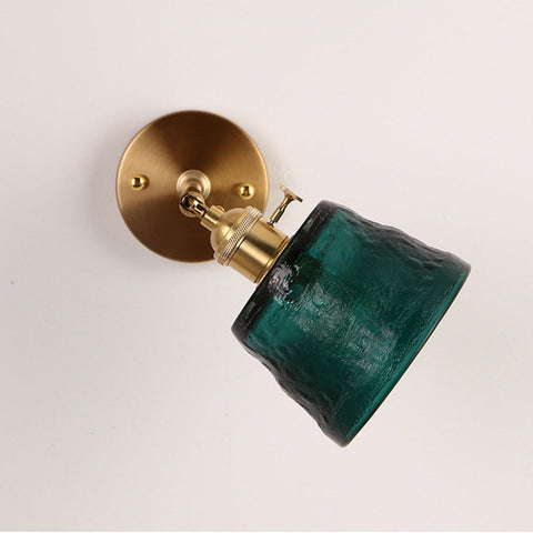 Adjustable Wall Sconce with Glass Shade