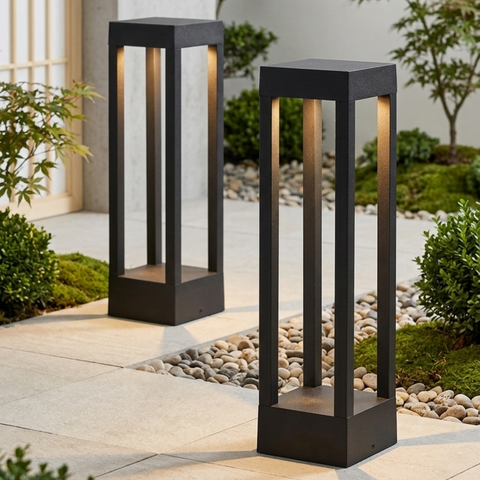 Weather-Resistant Iron and Polycarbonate LED Outdoor Path Light
