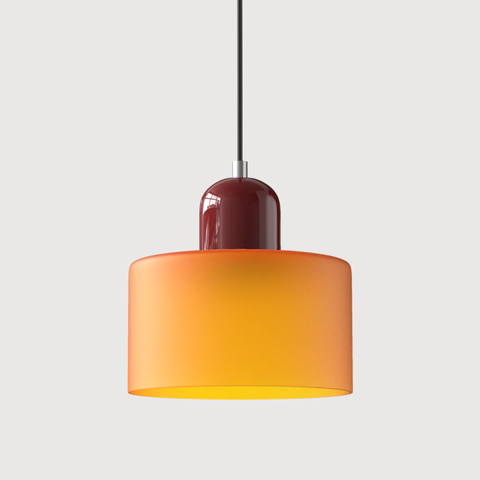 Retro Glass Pendant Light with Adjustable Cord for Ambient Lighting