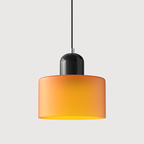 Retro Glass Pendant Light with Adjustable Cord for Ambient Lighting