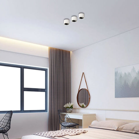 Adjustable Round LED Ceiling Spotlight with Focused Beam for Interiors