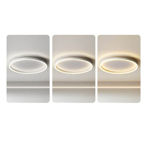 Circular LED Flush Mount Ceiling Light with Ring Design