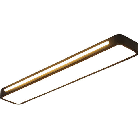 Long LED Flush Mount Ceiling Light with Rounded Frame for Interiors