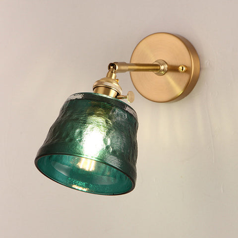 Adjustable Wall Sconce with Glass Shade