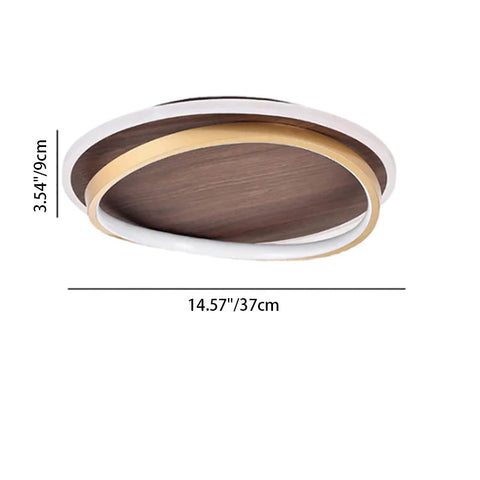 Scandinavian LED Ceiling Light with Wood-Look Finish for Modern Interiors