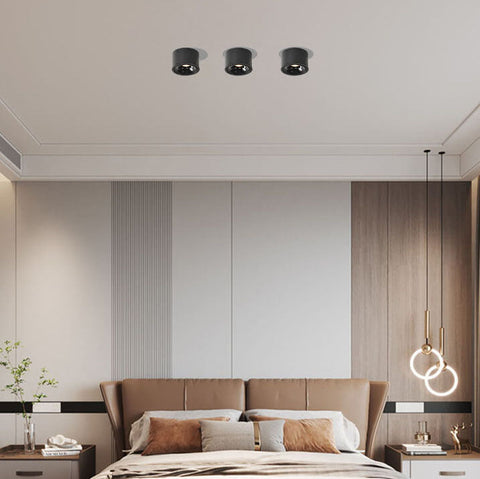 Adjustable Round LED Ceiling Spotlight with Focused Beam for Interiors