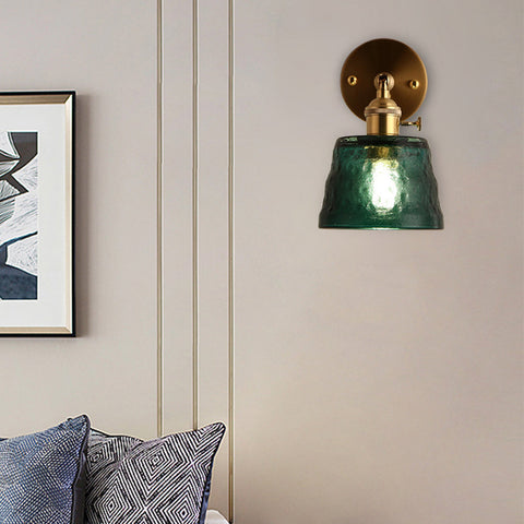 Adjustable Wall Sconce with Glass Shade