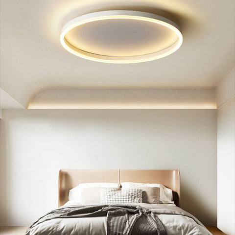 Circular LED Flush Mount Ceiling Light with Ring Design