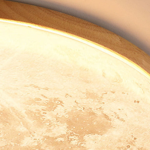 Moon-Texture LED Flush Mount Ceiling Light with Adjustable Modes