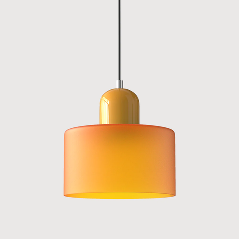 Retro Glass Pendant Light with Adjustable Cord for Ambient Lighting