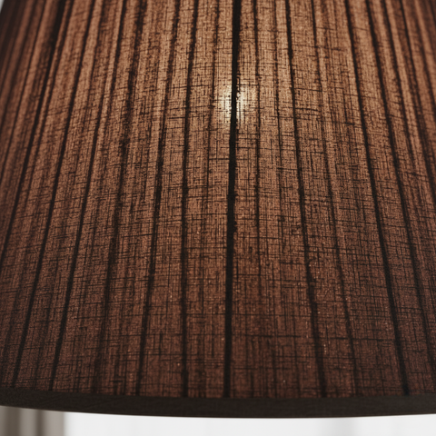 Arc Floor Lamp with Fabric Shade and Curved Metal Stem