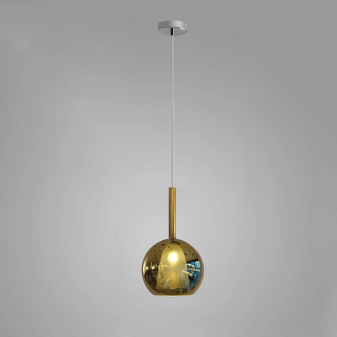 Round Glass Globe Pendant Light for Kitchen Islands and Dining Rooms