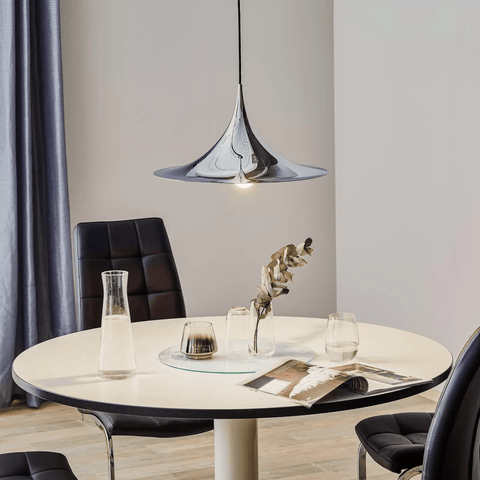 Sculptural Metal Pendant Light for Dining Room and Kitchen Lighting