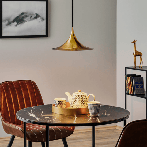 Sculptural Metal Pendant Light for Dining Room and Kitchen Lighting