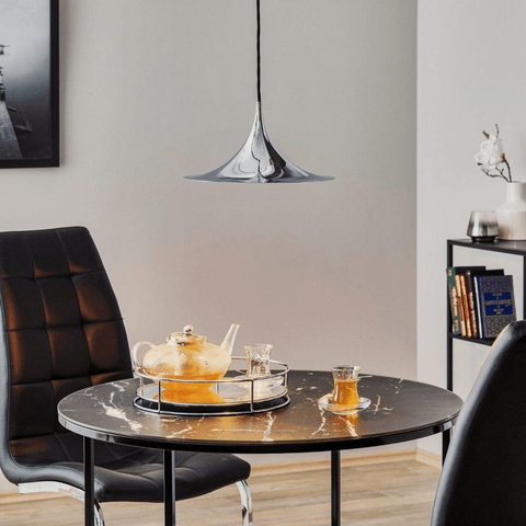 Sculptural Metal Pendant Light for Dining Room and Kitchen Lighting