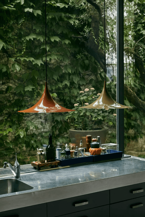 Sculptural Metal Pendant Light for Dining Room and Kitchen Lighting