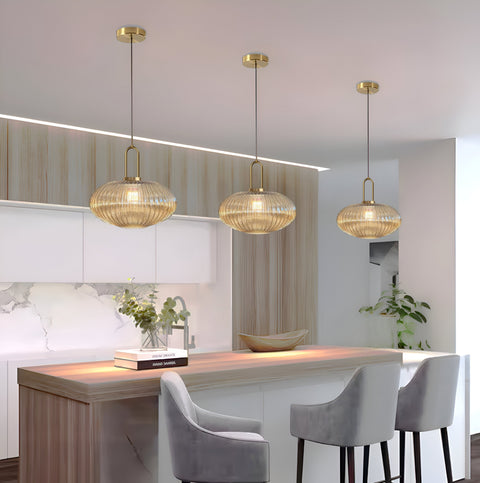 Vintage Tinted Glass Pendant Light for Kitchens and Dining Rooms