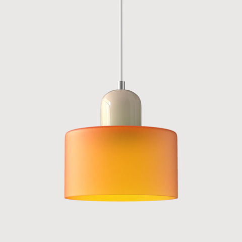 Retro Glass Pendant Light with Adjustable Cord for Ambient Lighting