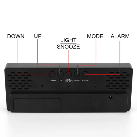 Digital Alarm Clock with LED Time and Temperature Display