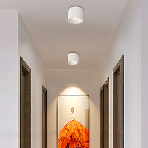 Adjustable Round LED Ceiling Spotlight with Focused Beam for Interiors