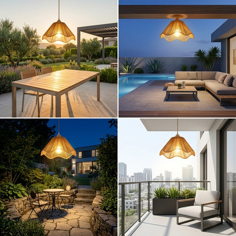 Natural Woven Paper Pendant Light