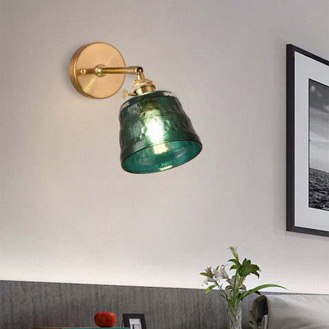Adjustable Wall Sconce with Glass Shade