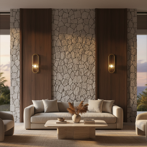 Wall Sconce with Oval Metal Frame and Glass Globe Shade