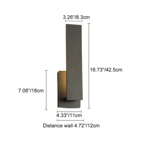 Outdoor Wall Sconce with Offset Metal Panel and LED Backlight