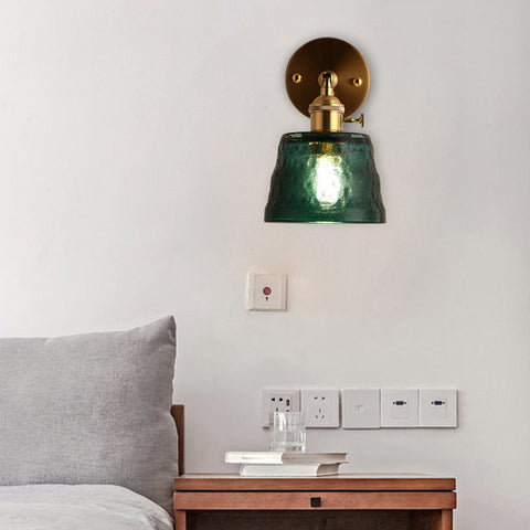 Adjustable Wall Sconce with Glass Shade