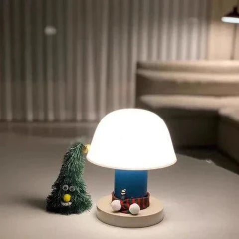 Touch-Dimmable Mushroom Table Lamp for Bedside and Ambient Lighting