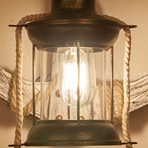 Nautical Anchor Wall Sconce for Rustic Bedroom and Hallway Lighting