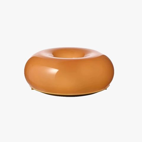 Glass Donut Table Lamp with Integrated LED Light