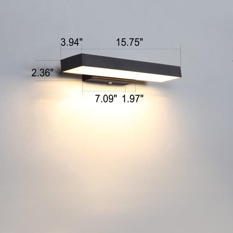 Flat LED Sensor Outdoor Wall Light with Weatherproof Housing