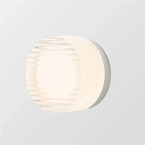 Ribbed Round LED Wall Light