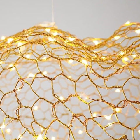 Metal Mesh Cloud Pendant Light for Modern Living and Dining Spaces