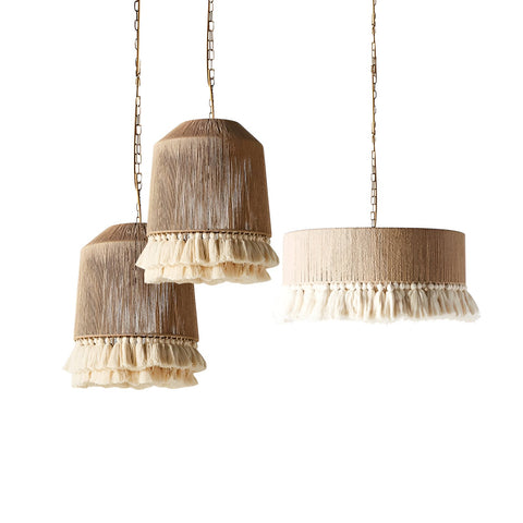 Chandelier with Hemp Rope Tassels