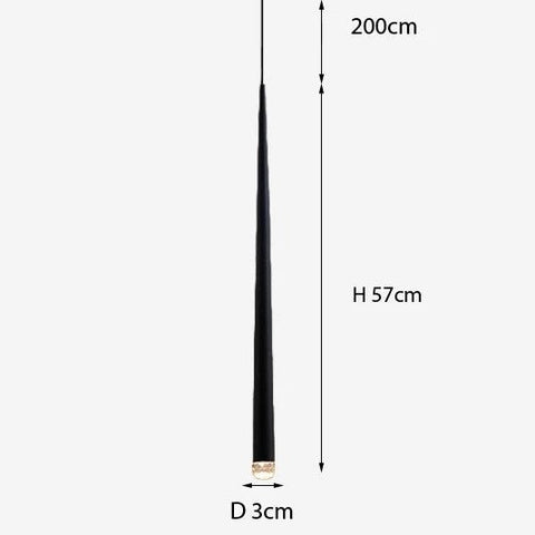 Slim Tube Pendant Light for Bedside and Kitchen Island Lighting