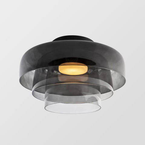 Modern Layered Glass LED Ceiling Light for Contemporary Living Spaces