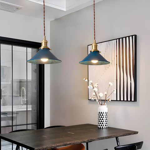 Pendant Light with Industrial Iron Shade