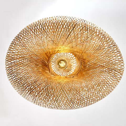 Handwoven Bamboo Pendant Light for Bohemian Dining and Living Rooms