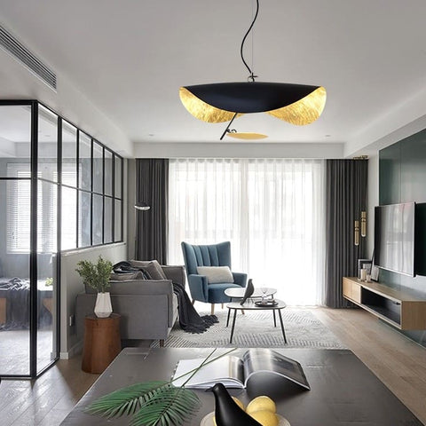 Sculptural Metal LED Pendant Light for Dining Rooms and Living Spaces