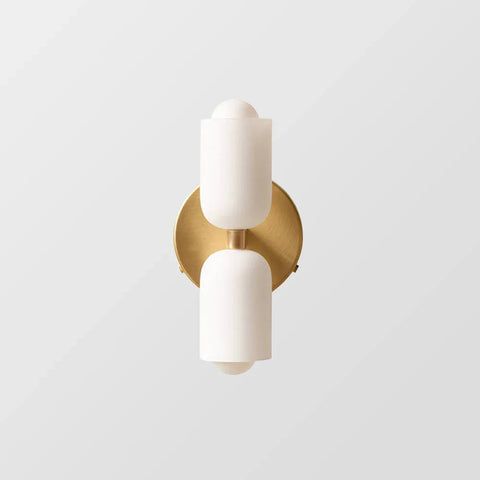 Modern Double-Light Wall Sconce with Upward and Downward Lighting for Indoor Spaces