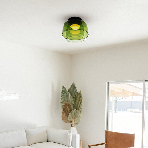 Modern Layered Glass LED Ceiling Light for Contemporary Living Spaces