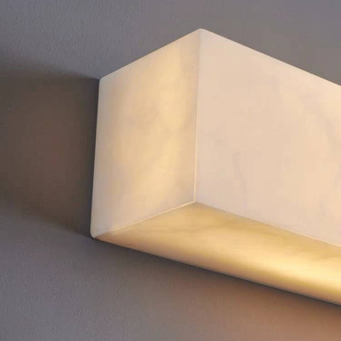 Outdoor Wall Light with Rectangular Alabaster