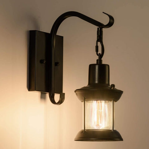 Industrial Metal Wall Sconce for Bedroom and Living Room Lighting